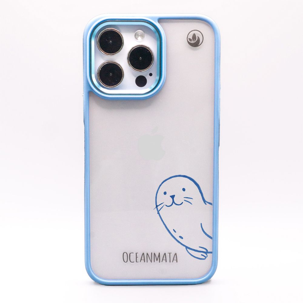 iPhone 14 pro hoesje - zegelblauw - "Robby" - duurzaam