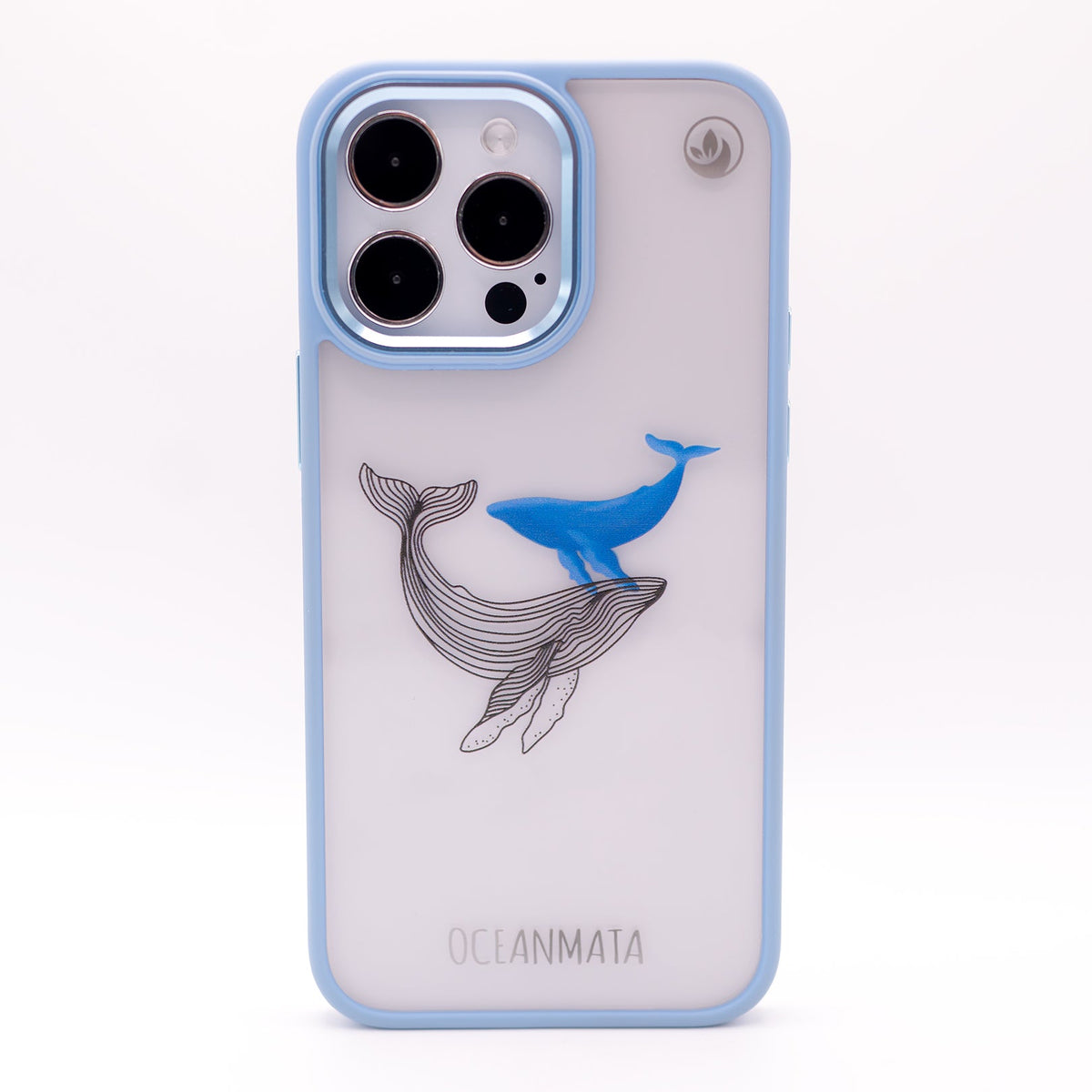 iPhone 12 pro / iPhone 12 Hülle - Wal blau - "BlueWhale" - nachhaltig