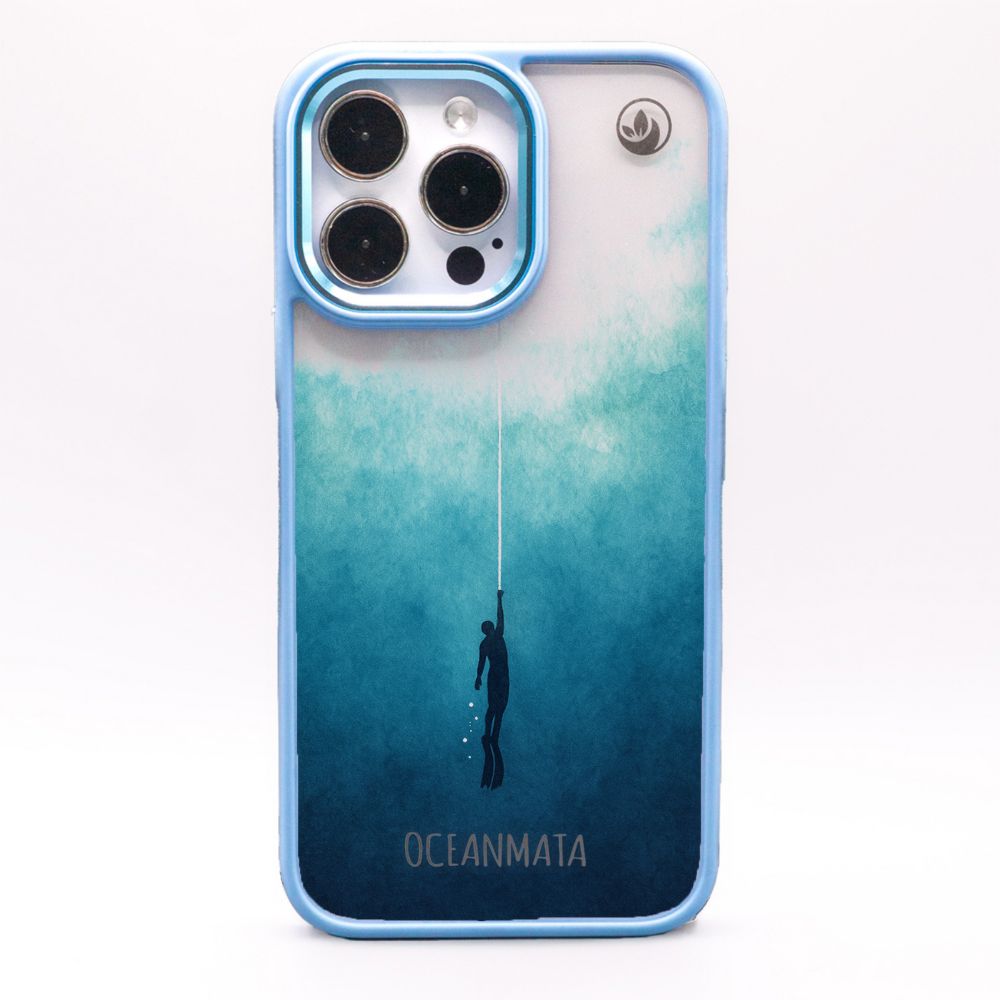 iPhone 12 pro Hülle - Freedive blau - "Freedive" - nachhaltig