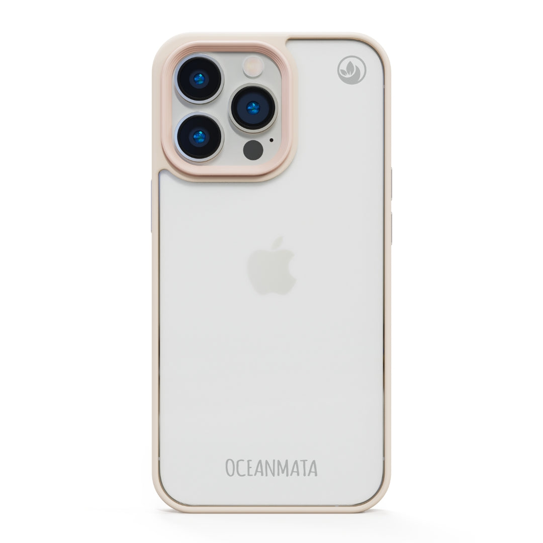 iPhone 16 pro max case - transparent pink - sustainable