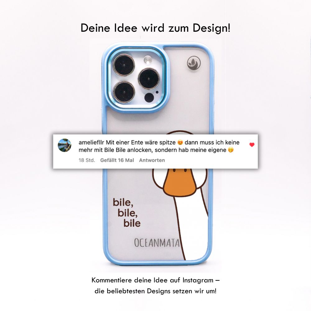 iPhone 12 pro / iPhone 12 Hülle - Ente weiß - "Bile Bile Bile" - nachhaltig