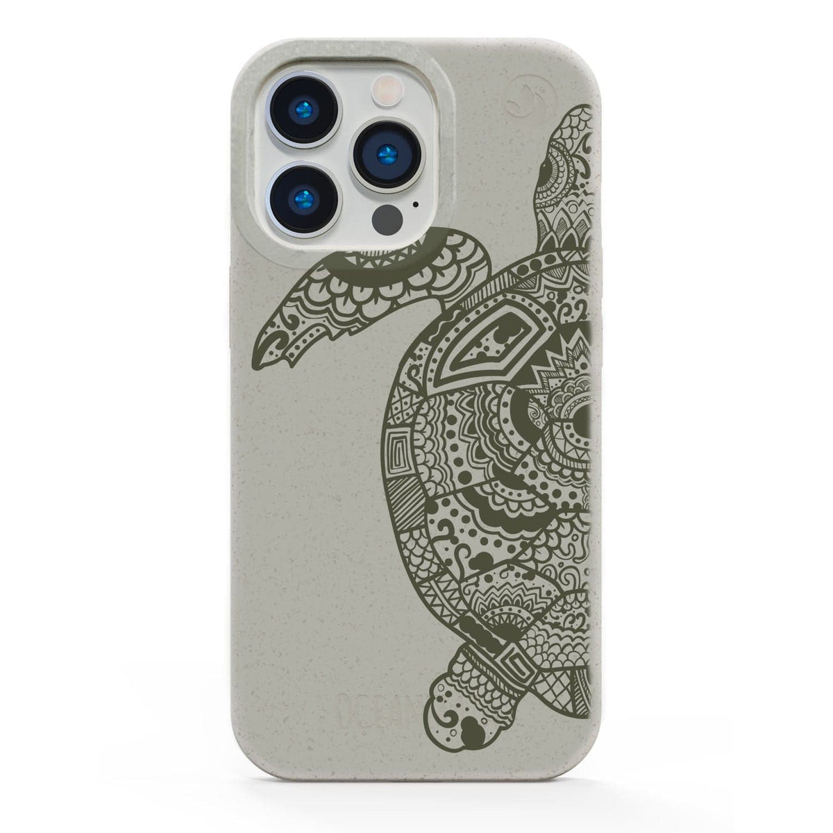 iPhone 16 pro max case - beige - "GREEN TURTLE" - sustainable