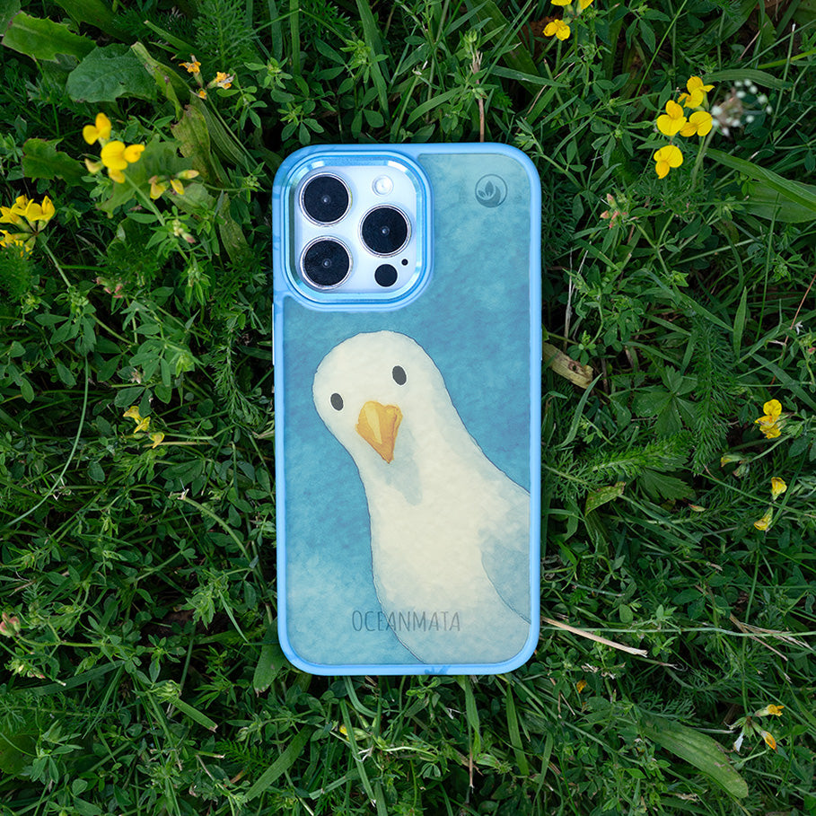 iPhone 16 hoesje - Seagull Blue - "Seagull" - Duurzaam