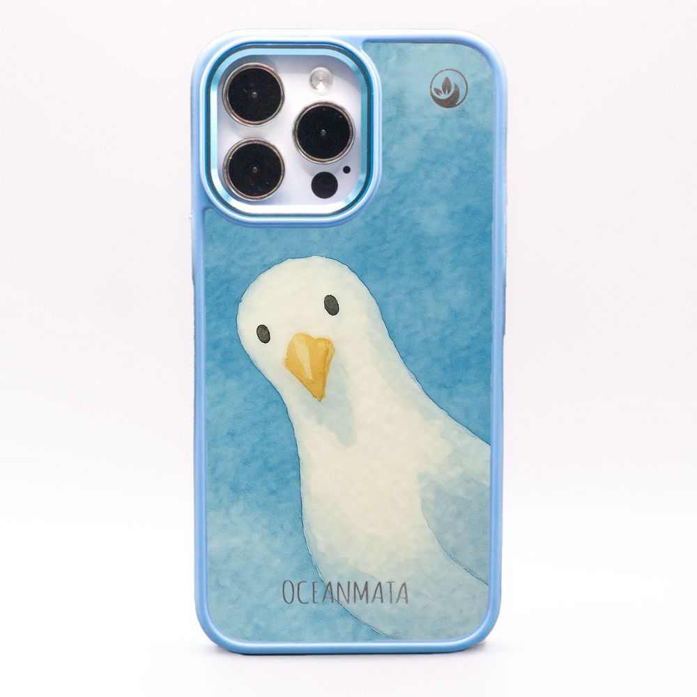iPhone 16 hoesje - Seagull Blue - "Seagull" - Duurzaam
