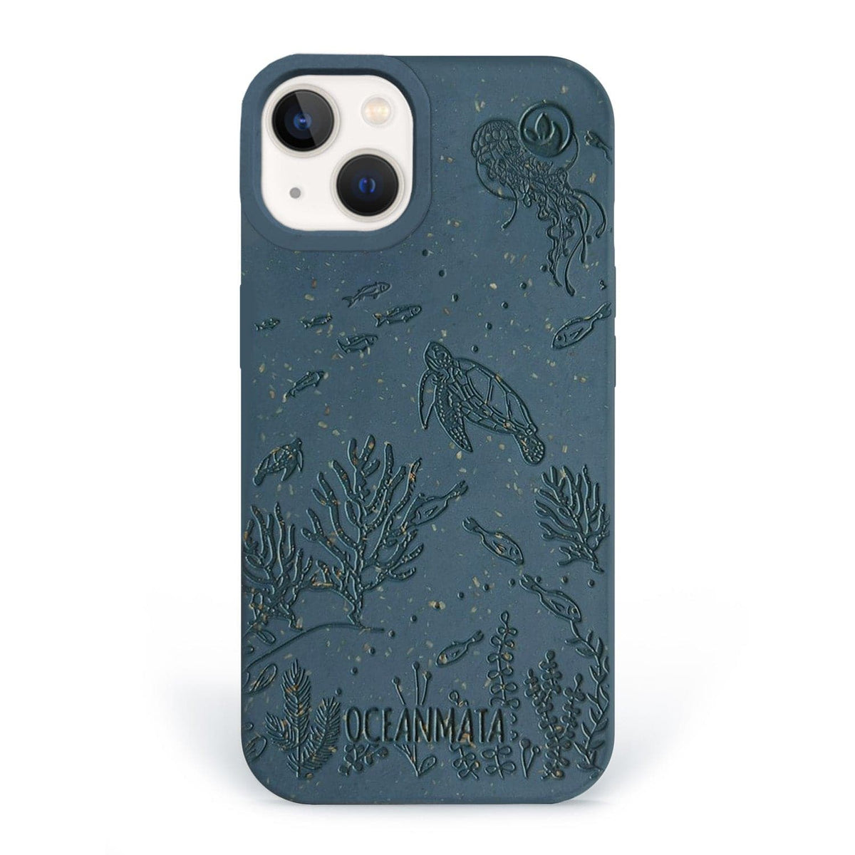 iPhone 14 hoesje 'TURTLE Family' - blauw - duurzaam