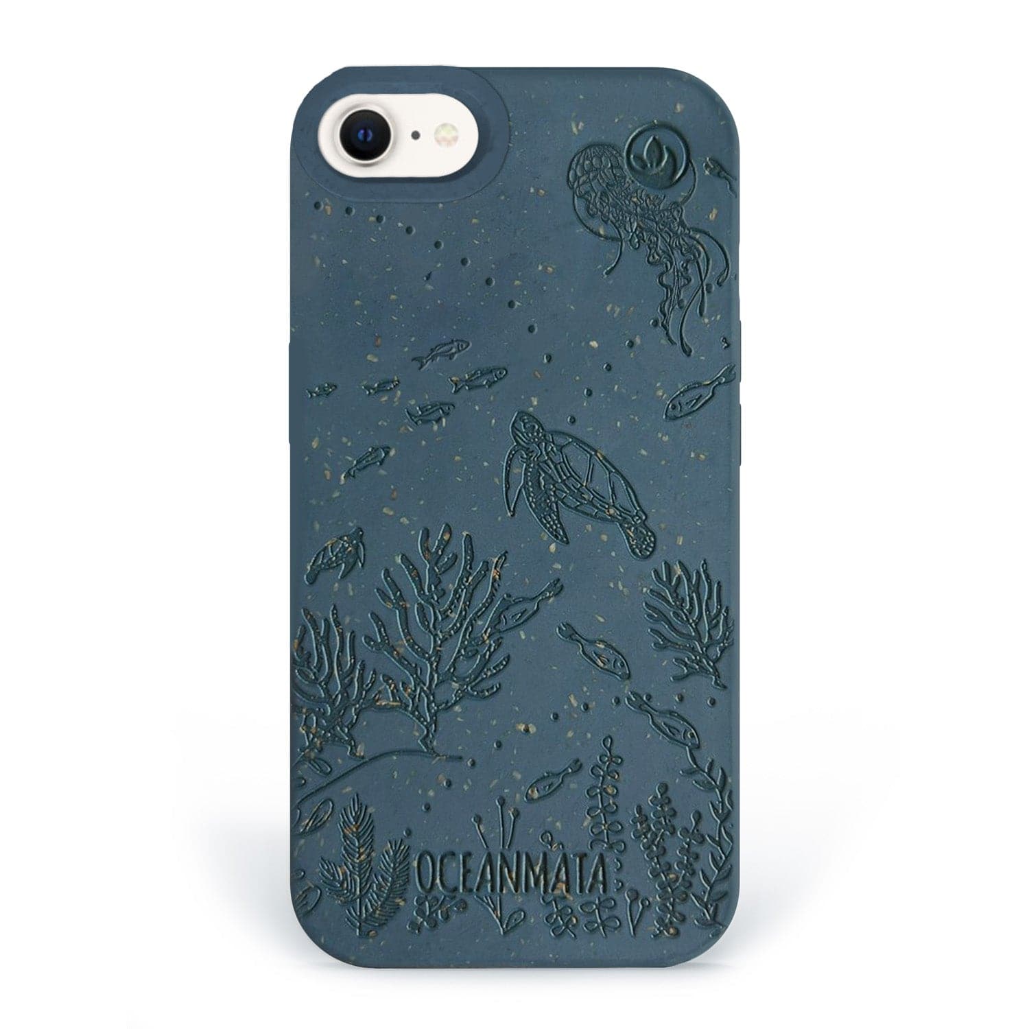 iPhone 16e/17e Hülle 'TURTLE Family' - blau - nachhaltig