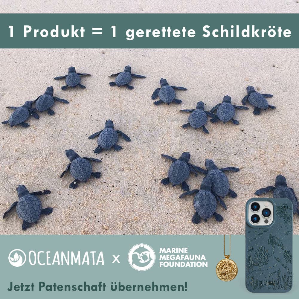 iPhone 16 pro max Hülle 'TURTLE Family' - blau - nachhaltig – Ansicht 4