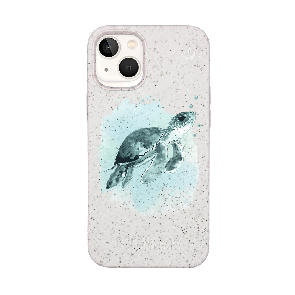 iPhone 13 mini Hülle - Schildkröte grün - "Baby Turtle" - nachhaltig