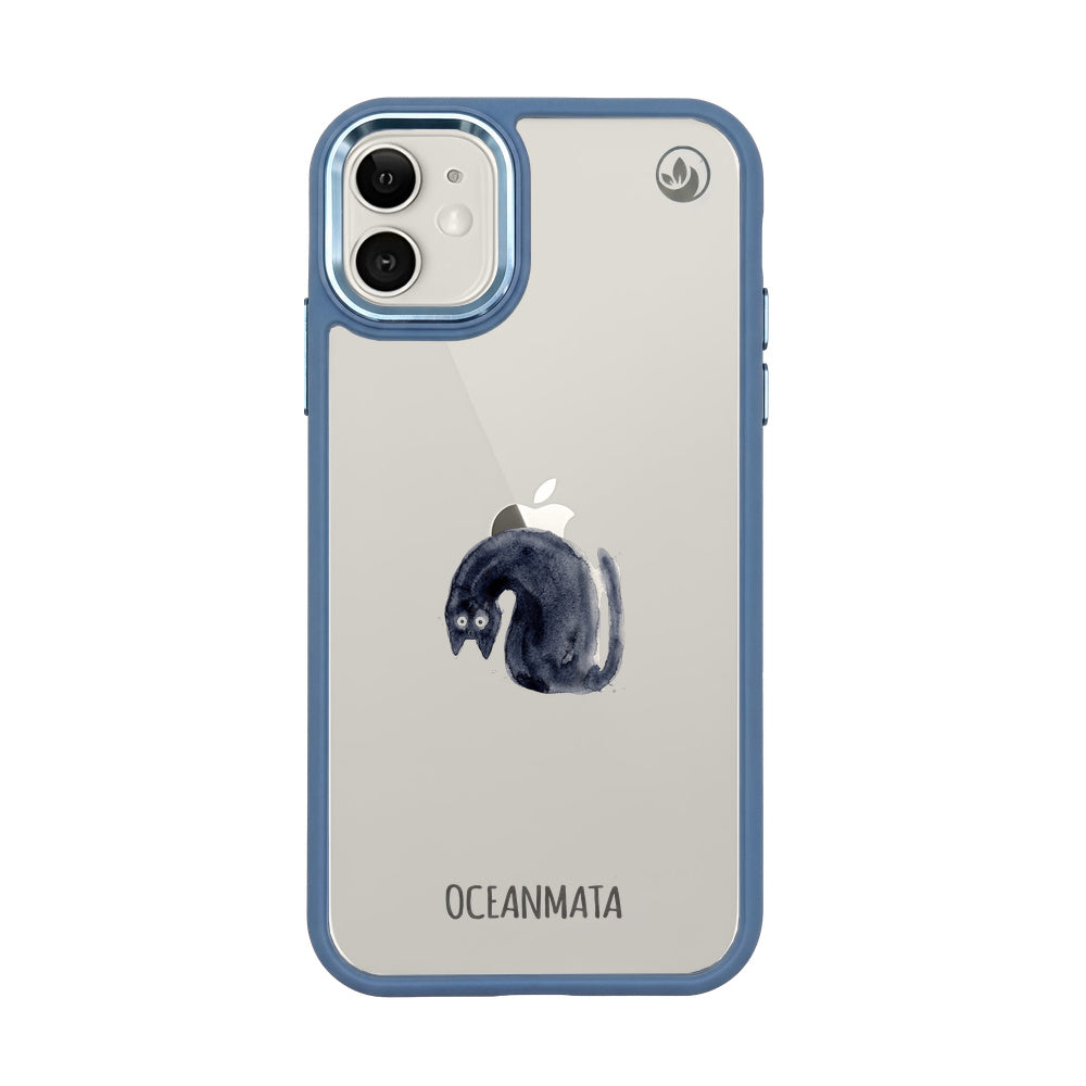 Nachhaltige Handyhülle iPhone 11 Blackcat aus Ocean Plastic — Vorderseite