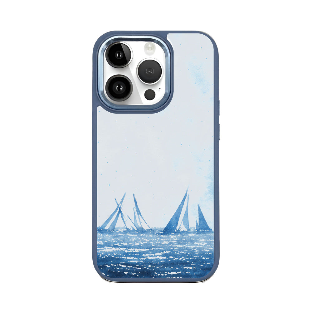 iPhone 14 pro max Hülle - segeln blau - "BlueHorizon" - nachhaltig