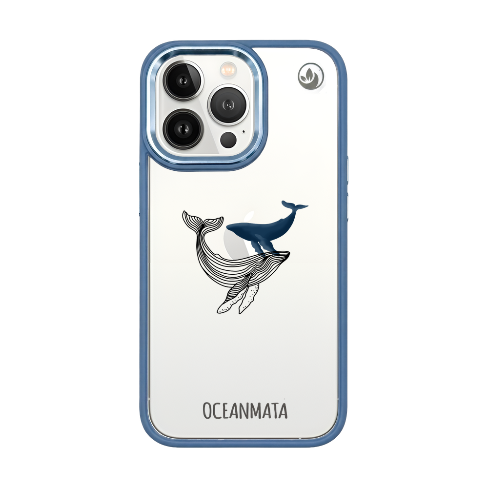 iPhone 13 pro hoesje - walvisblauw - "BlueWhale" - duurzaam