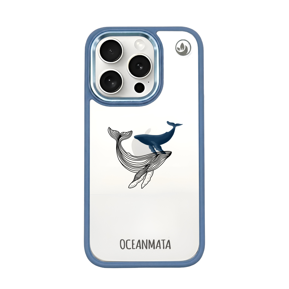 iPhone 15 pro hoesje - walvisblauw - "BlueWhale" - duurzaam