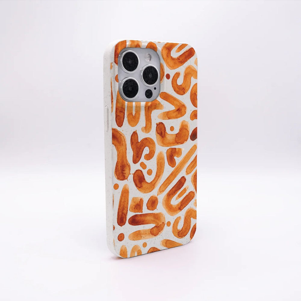 iPhone 11 Hülle - orange - "buchstabensuppe" - nachhaltig