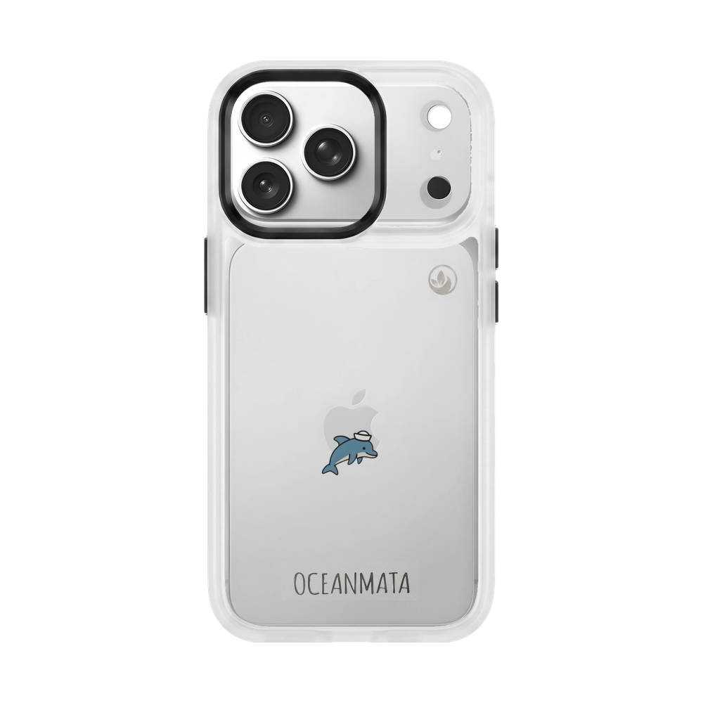 iPhone 17 pro Hülle - Delfin blau - "Captain Dolphin" - nachhaltig