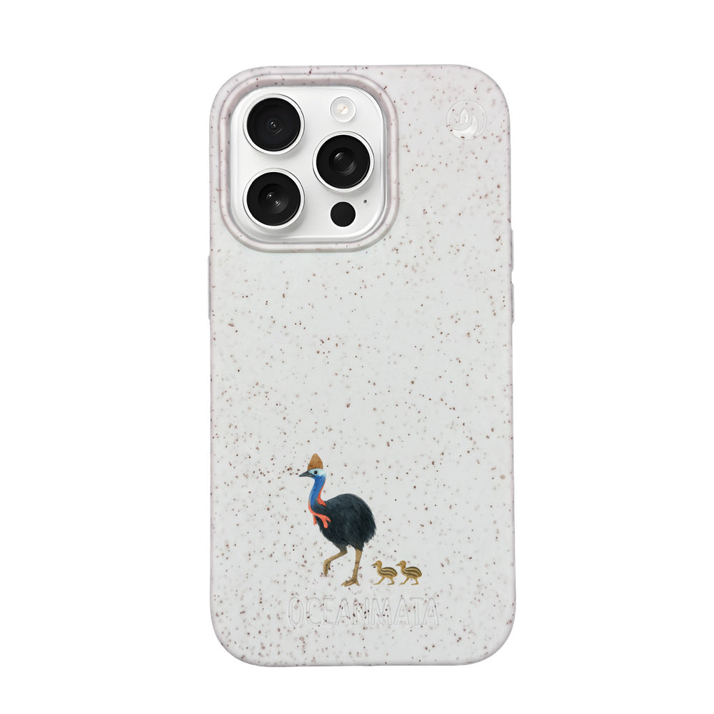 Biologisch abbaubare Handyhülle iPhone 16 pro max Cassowarystroll — kompostierbar — Vorderseite
