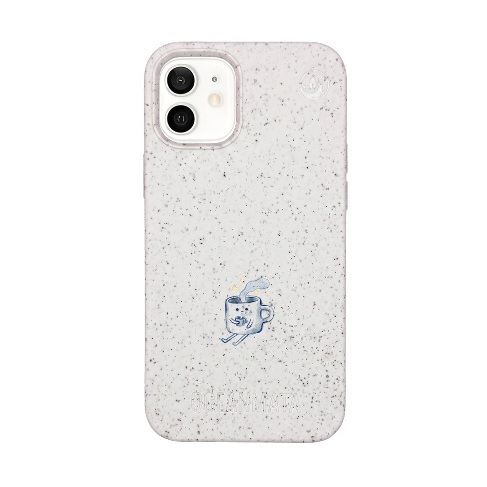 iPhone 12 mini Case - white - "coffeelove" - sustainable