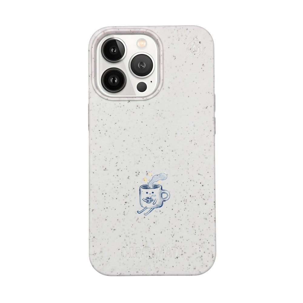 iPhone 13 pro Hülle - weiß - "coffeelove" - nachhaltig