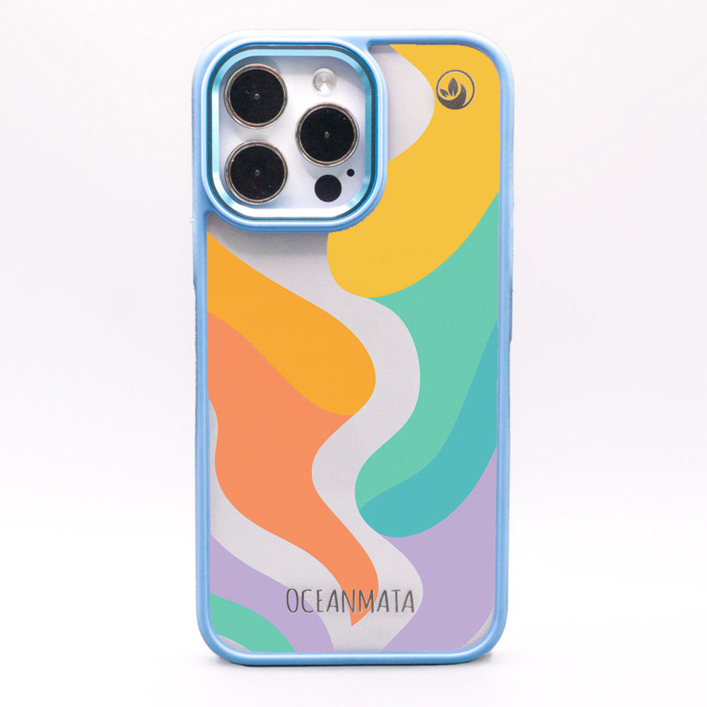 iPhone 16 pro max case - colorful waves - "Tide Flow" - sustainable