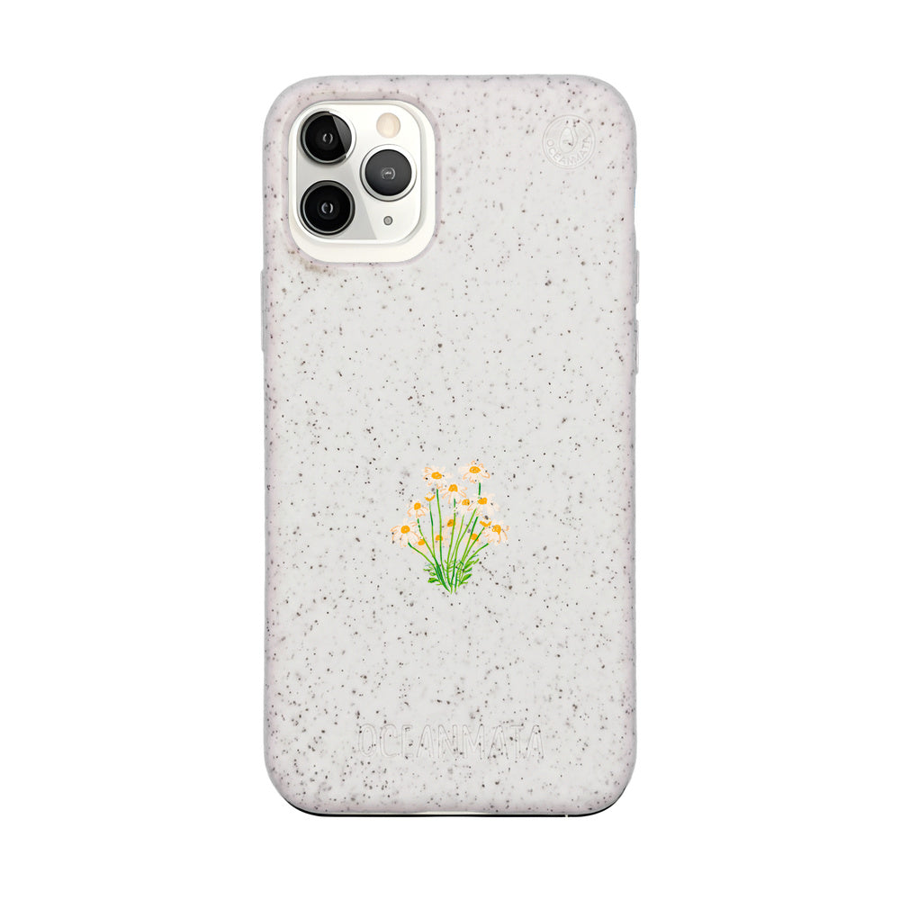 iPhone 11 pro Hülle - Blumen weiß - "Daisy" - nachhaltig