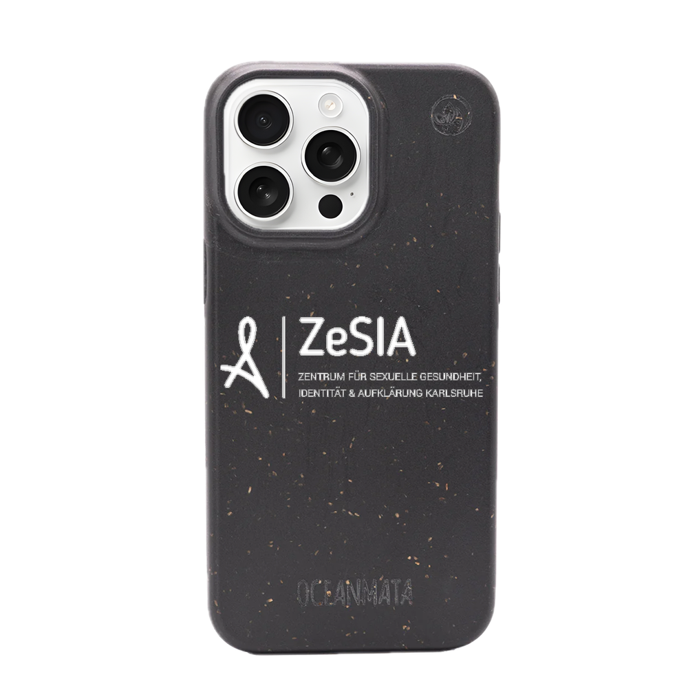 ZeSIA Karlsruhe × OceanMata Hülle Schwarz – iPhone 16 pro (Muster)