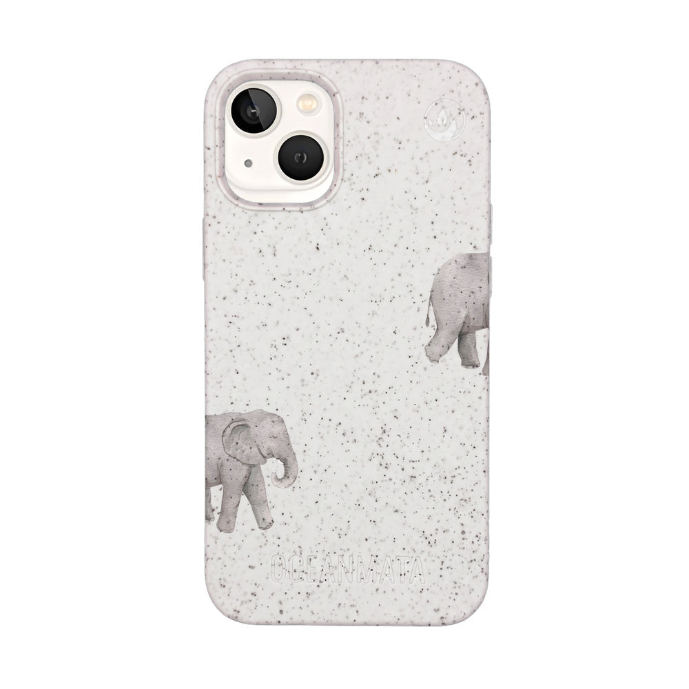 iPhone 13 mini Hülle - Elefant weiß - "Ele-Fant" - nachhaltig