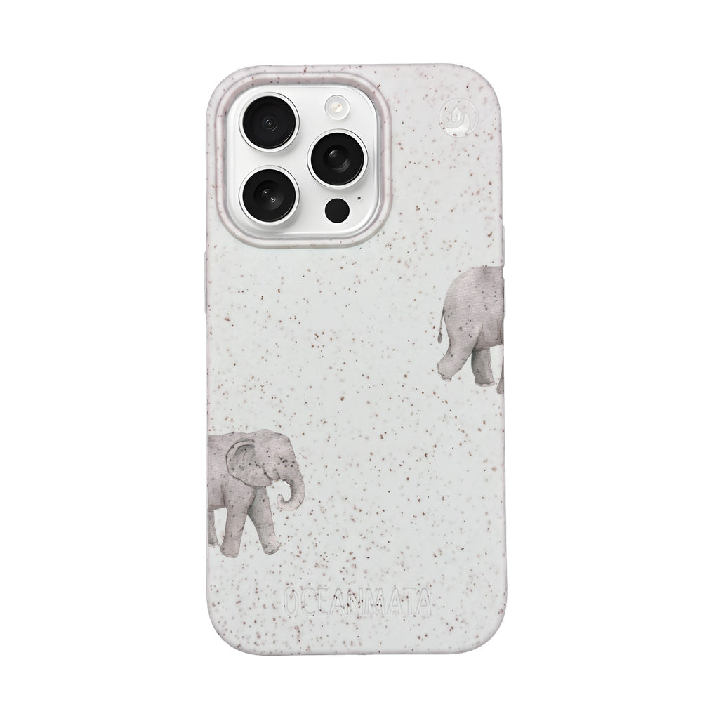 Biologisch abbaubare Handyhülle iPhone 16 pro max Ele Fant — kompostierbar — Vorderseite