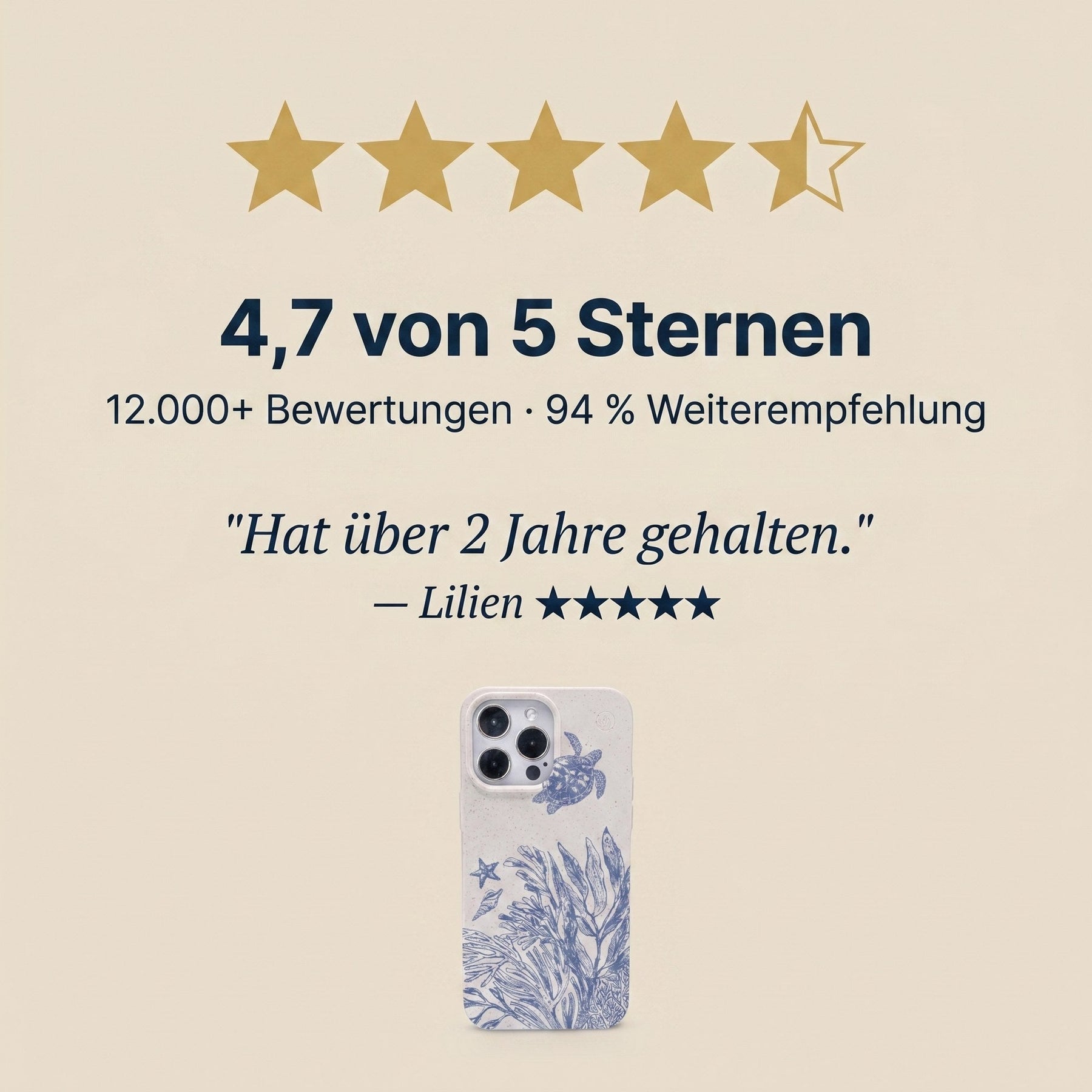 Biologisch abbaubare Handyhülle iPhone 17 Air Mantawave — kompostierbar — Bewertungen