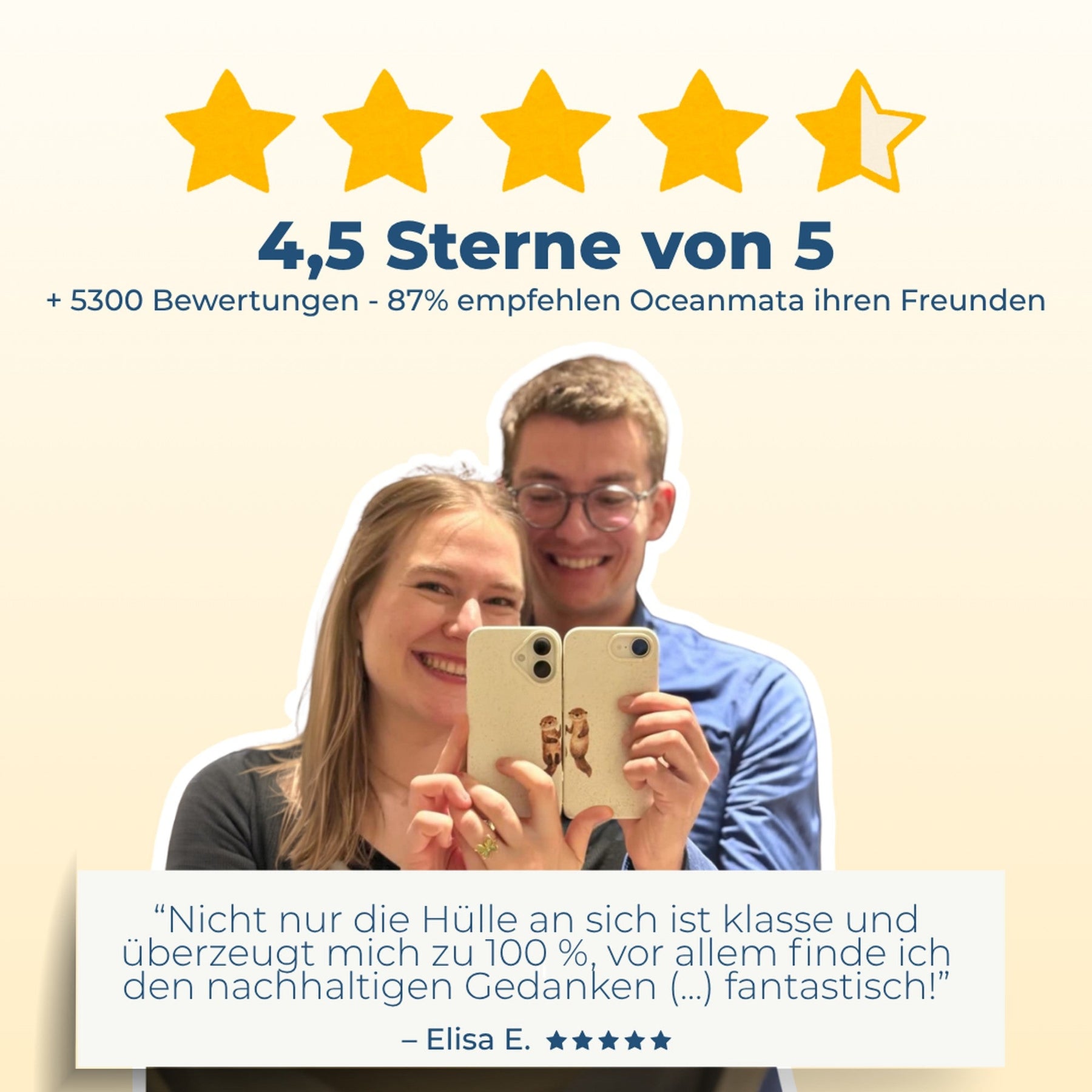 Nachhaltige Handyhülle Samsung S26 Swarmin aus Ocean Plastic — Kundenbewertungen & Sterne-Rating