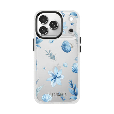 iPhone 17 pro max Hülle - Blumen blau - "Flowers & Shells" - nachhaltig