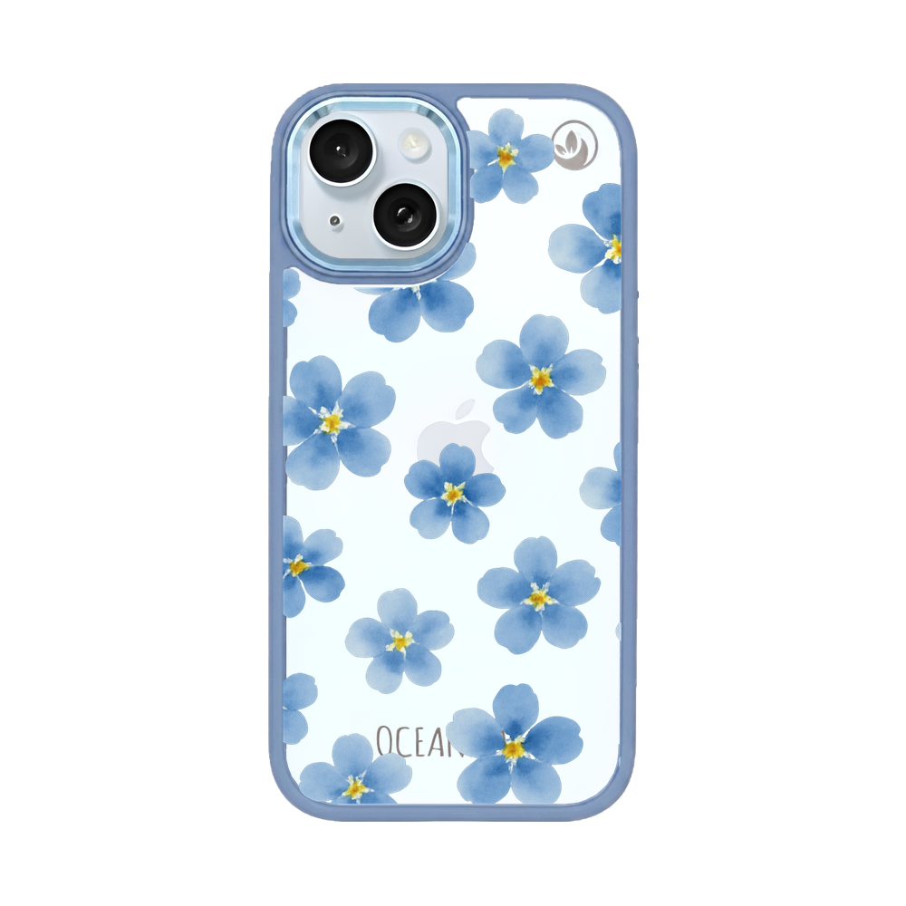 iPhone 15 hoesje - vergeet-me-nietje - duurzaam