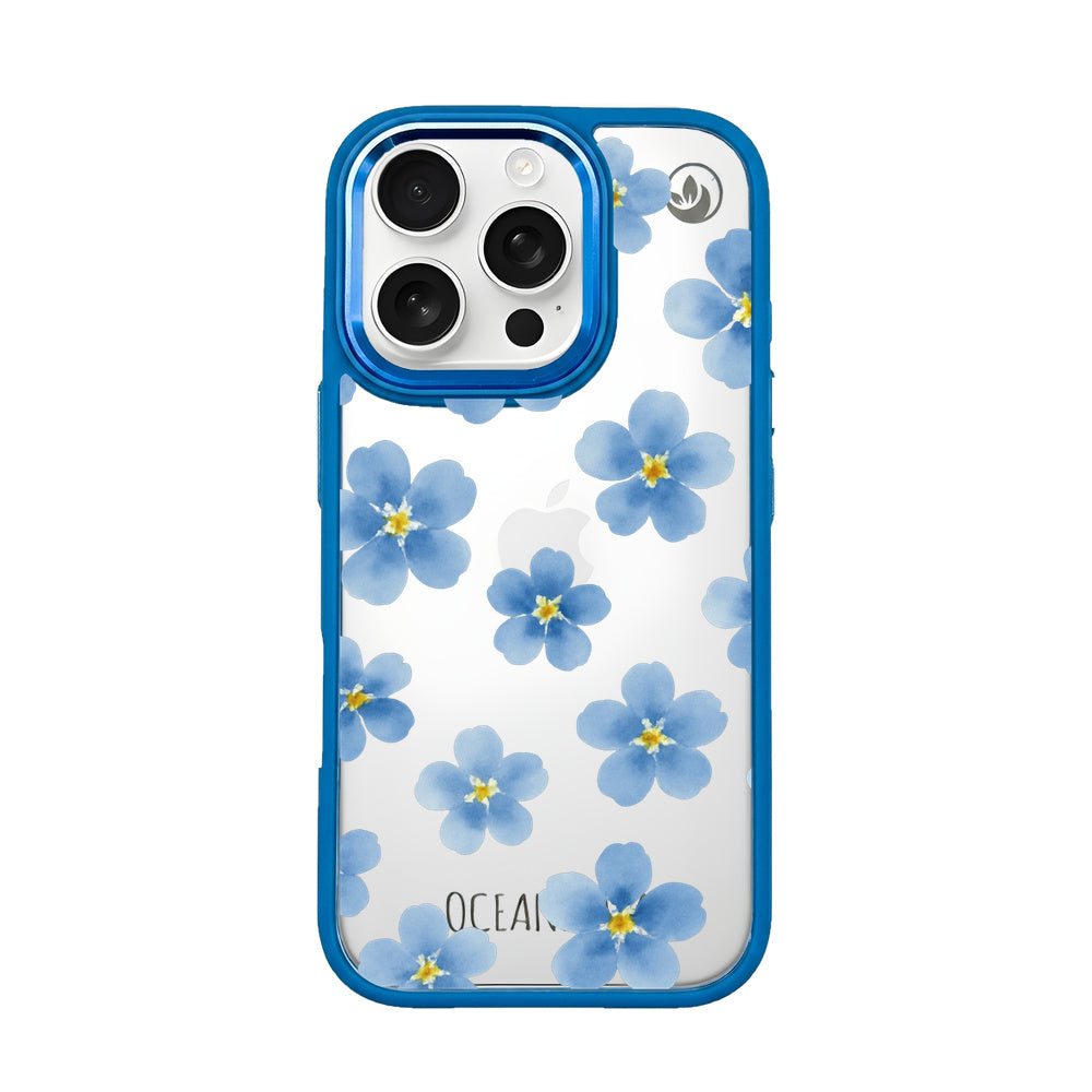 iPhone 16 pro hoesje - vergeet-me-nietje - duurzaam