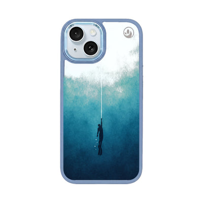 iPhone 15 hoesje - Freedive Blue - "Freedive" - duurzaam