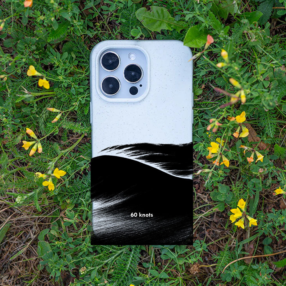 iPhone 16 pro max Hülle - Düne weiß - "60knots" - nachhaltig