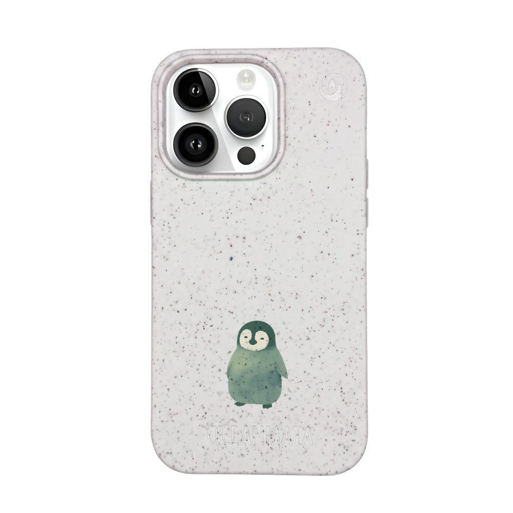 iPhone 14 Pro Case - Penguin White - "HappyPenguin" - Sustainable