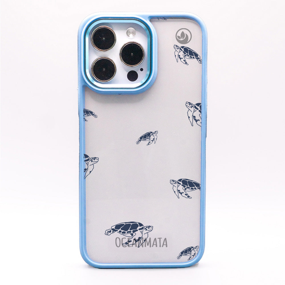 iPhone 16 pro max case - turtles blue - "Turtlino" - sustainable