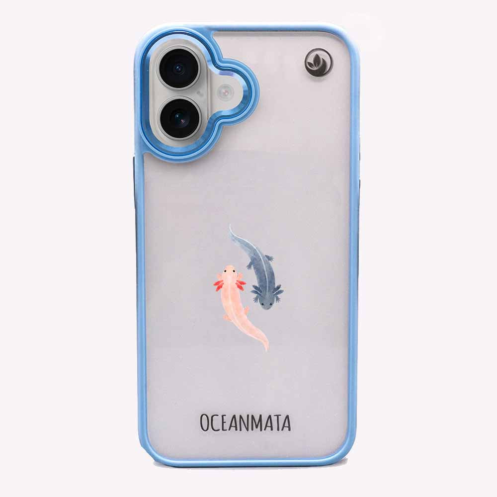 iPhone 16 Hülle - Axlotl blau - "Axl" - nachhaltig