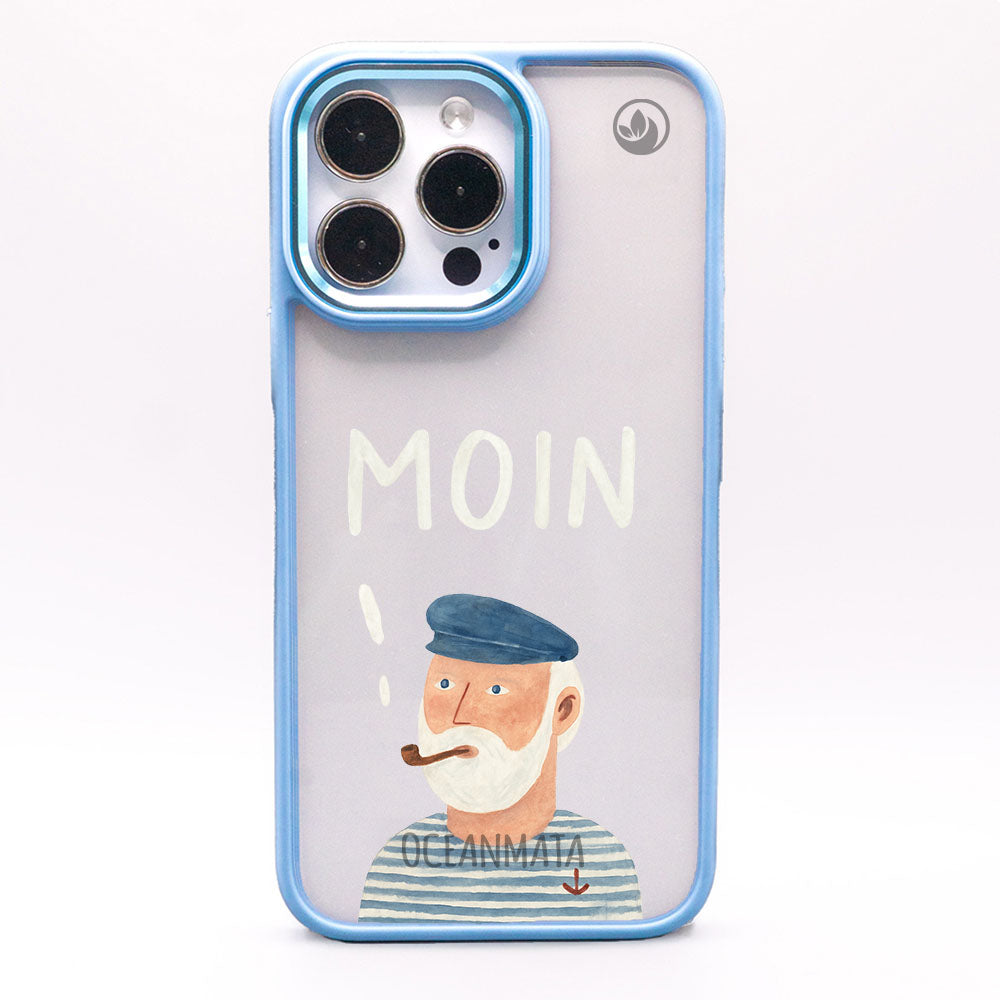 iPhone 15 pro Hülle - Moin blau - "Ostfriese" - nachhaltig