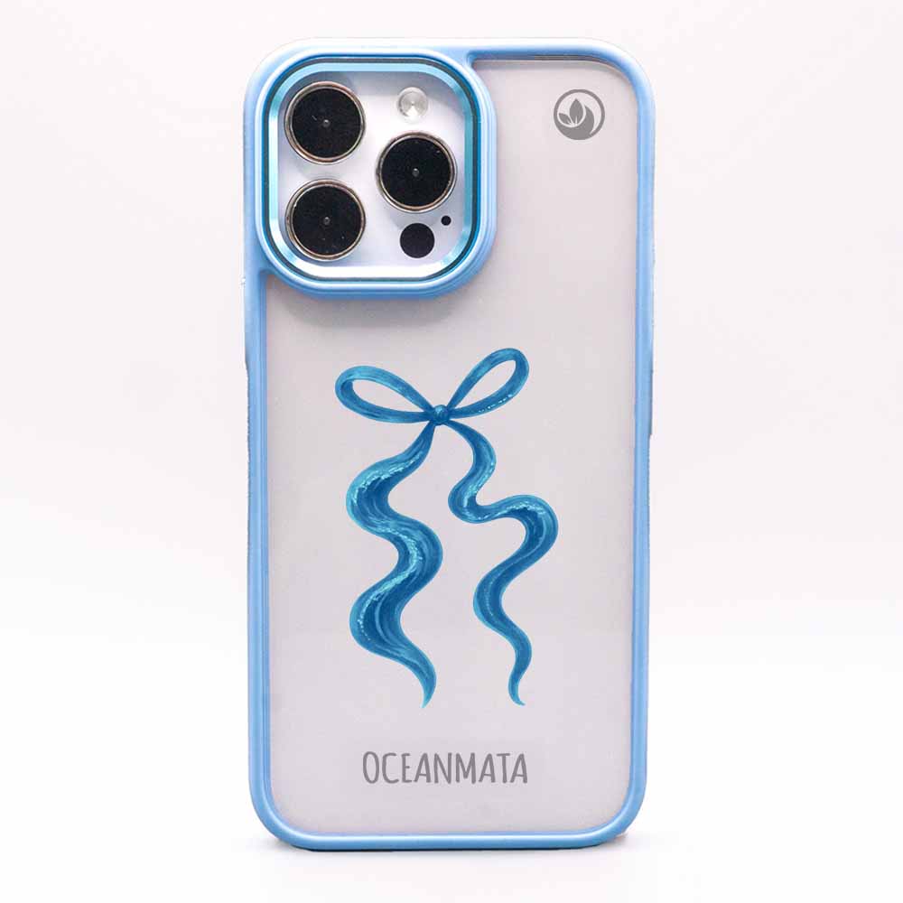 iPhone 13 pro max Hülle - Schleife blau - "tideknot" - nachhaltig