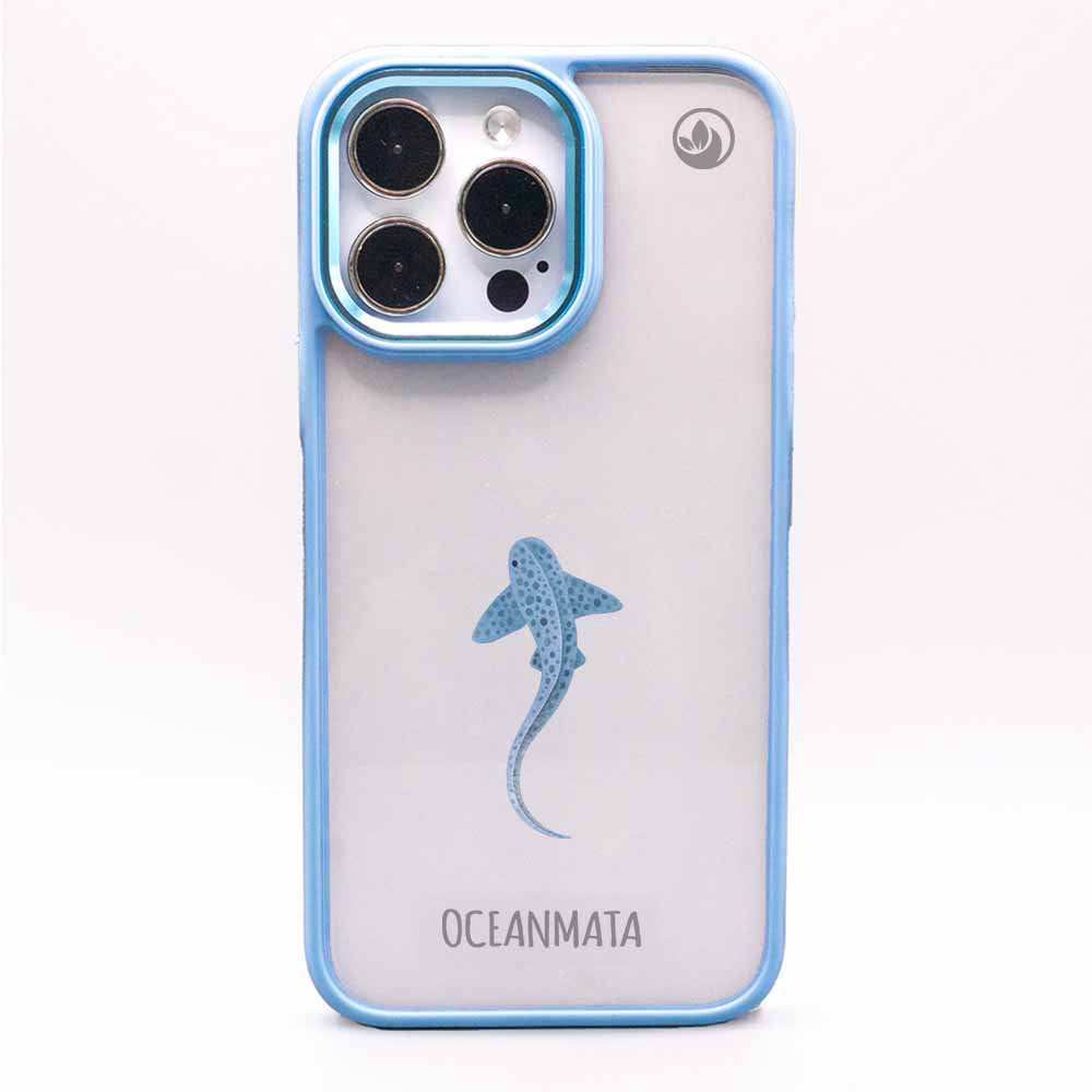iPhone 15 pro max Hülle - Leopardenhai blau - "BlueLeopard" - nachhaltig