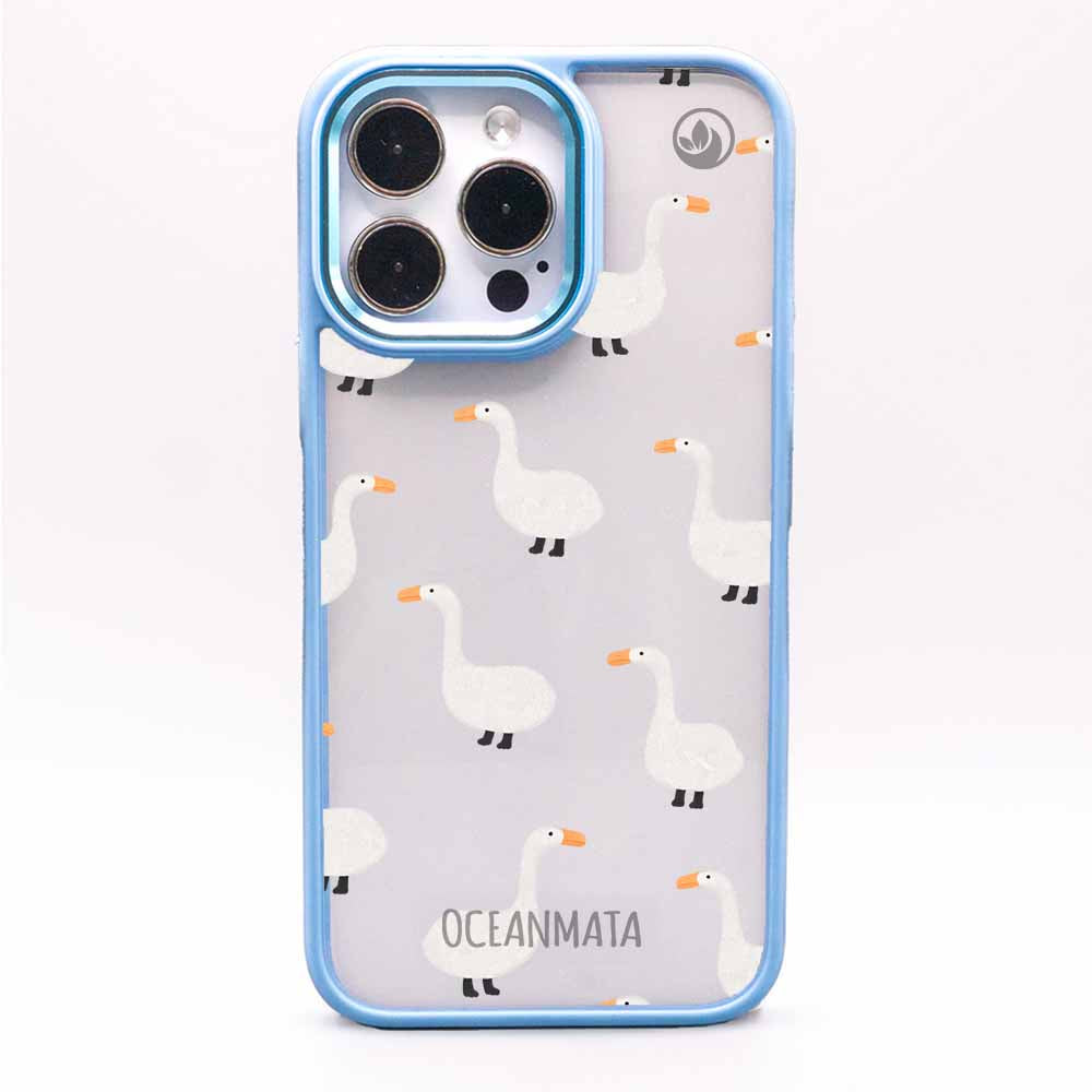iPhone 14 pro max Hülle - gans blau - "Goose Fella" - nachhaltig
