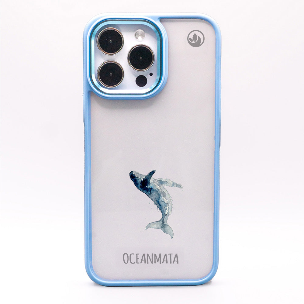 iPhone 14 Hülle - Wal blau - "Joy" - nachhaltig