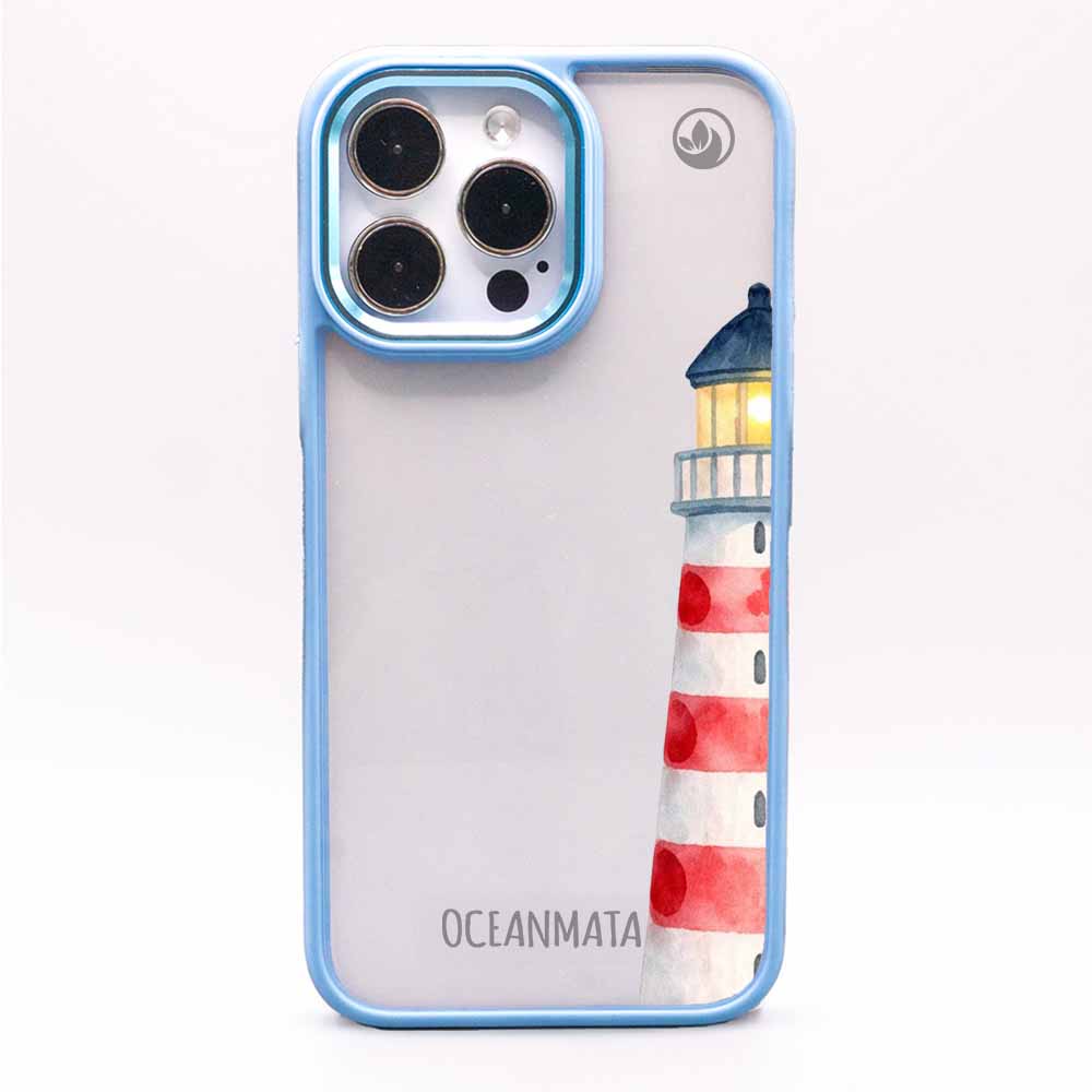 iPhone 11 pro Hülle - Leuchtturm blau - "Lighthouse" - nachhaltig