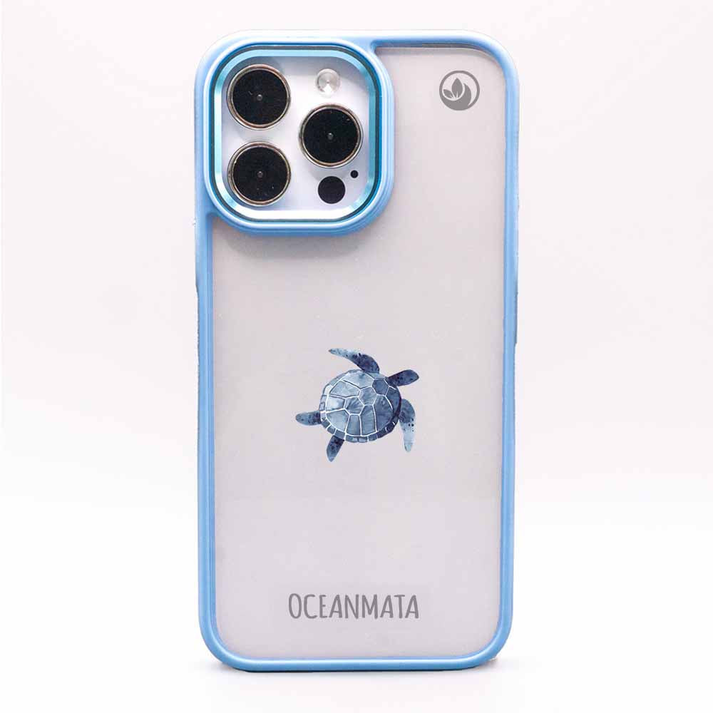 iPhone 14 pro max Hülle - Turtle blau - "Shellie" - nachhaltig