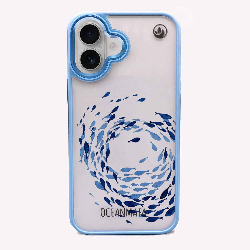 iPhone 16 Hülle - Schwarm blau - "Swarmin" - nachhaltig
