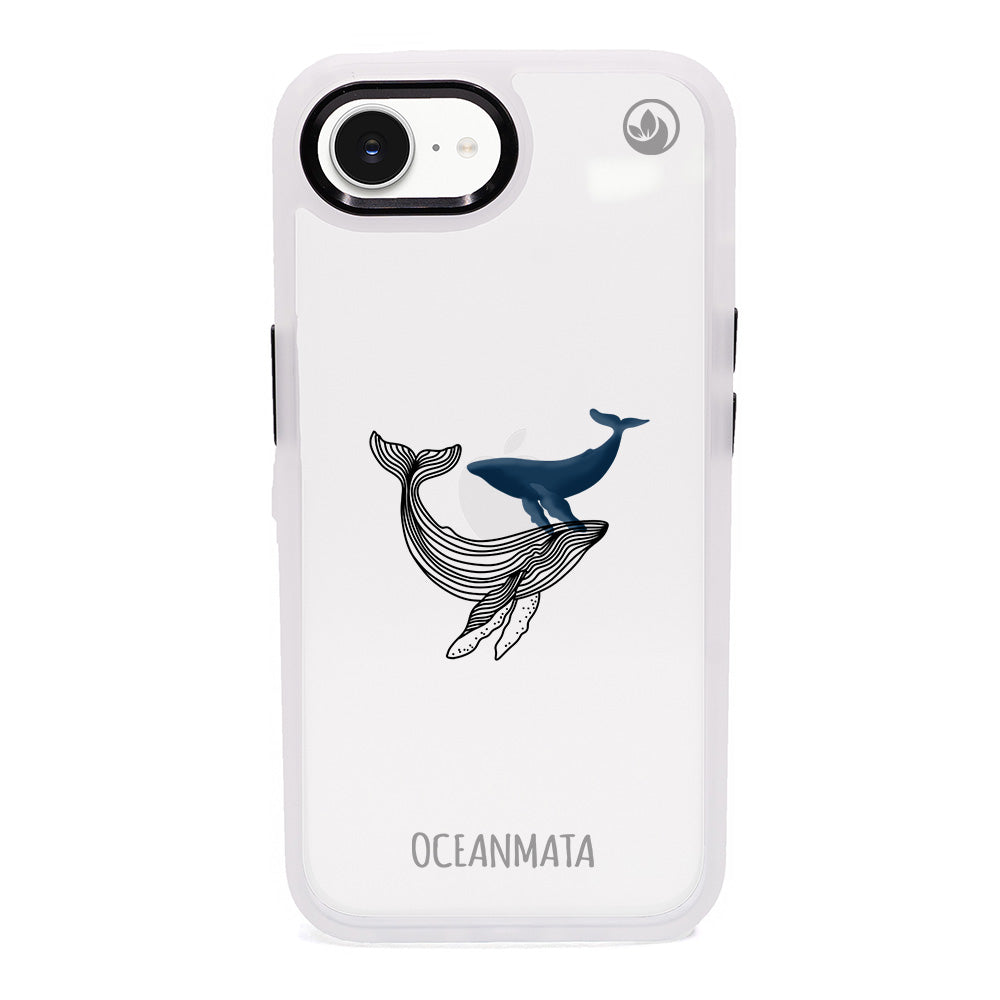 iPhone 16e/17e Hülle - Wal blau - "BlueWhale" - nachhaltig
