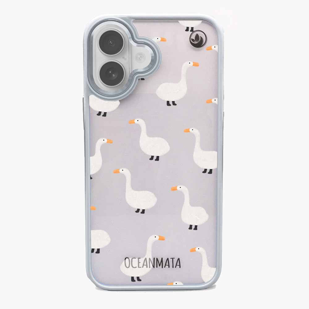 iPhone 17 Hülle - gans blau - "Goose Fella" - nachhaltig