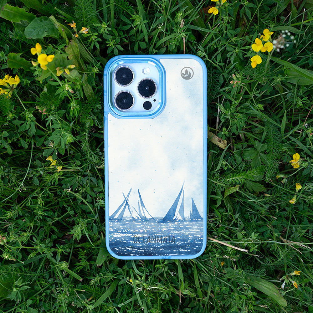 Samsung S25 Hülle - segeln blau - "BlueHorizon" - nachhaltig