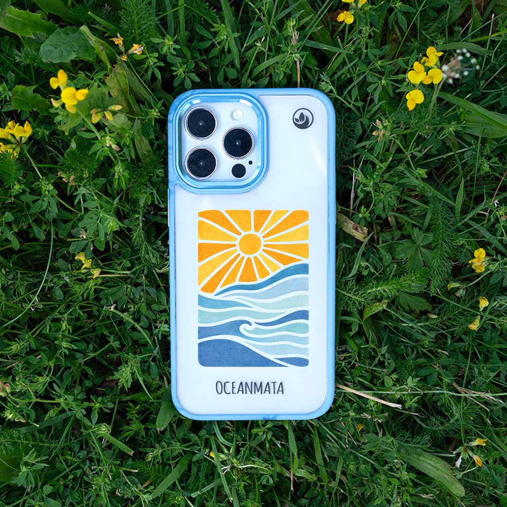 iPhone 14 pro Hülle - Meer blau - "Sun&Sea" - nachhaltig