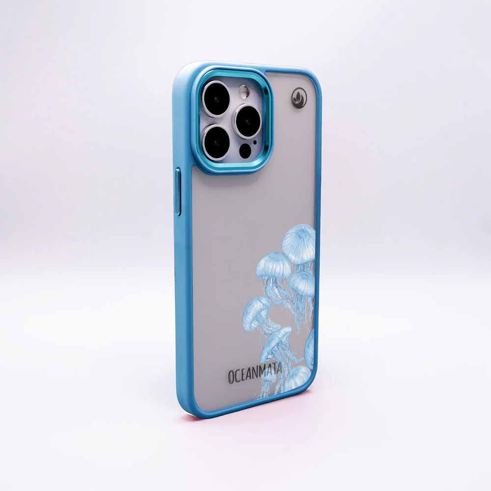 Samsung S24+ Hülle - qualle blau - "Jellies" - nachhaltig