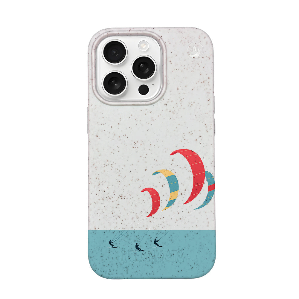 Biologisch abbaubare Handyhülle iPhone 16 pro max Kitesurf — kompostierbar — Vorderseite